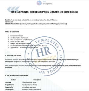 Job Description Library (20 Core Roles)